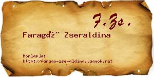 Faragó Zseraldina névjegykártya