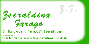 zseraldina farago business card